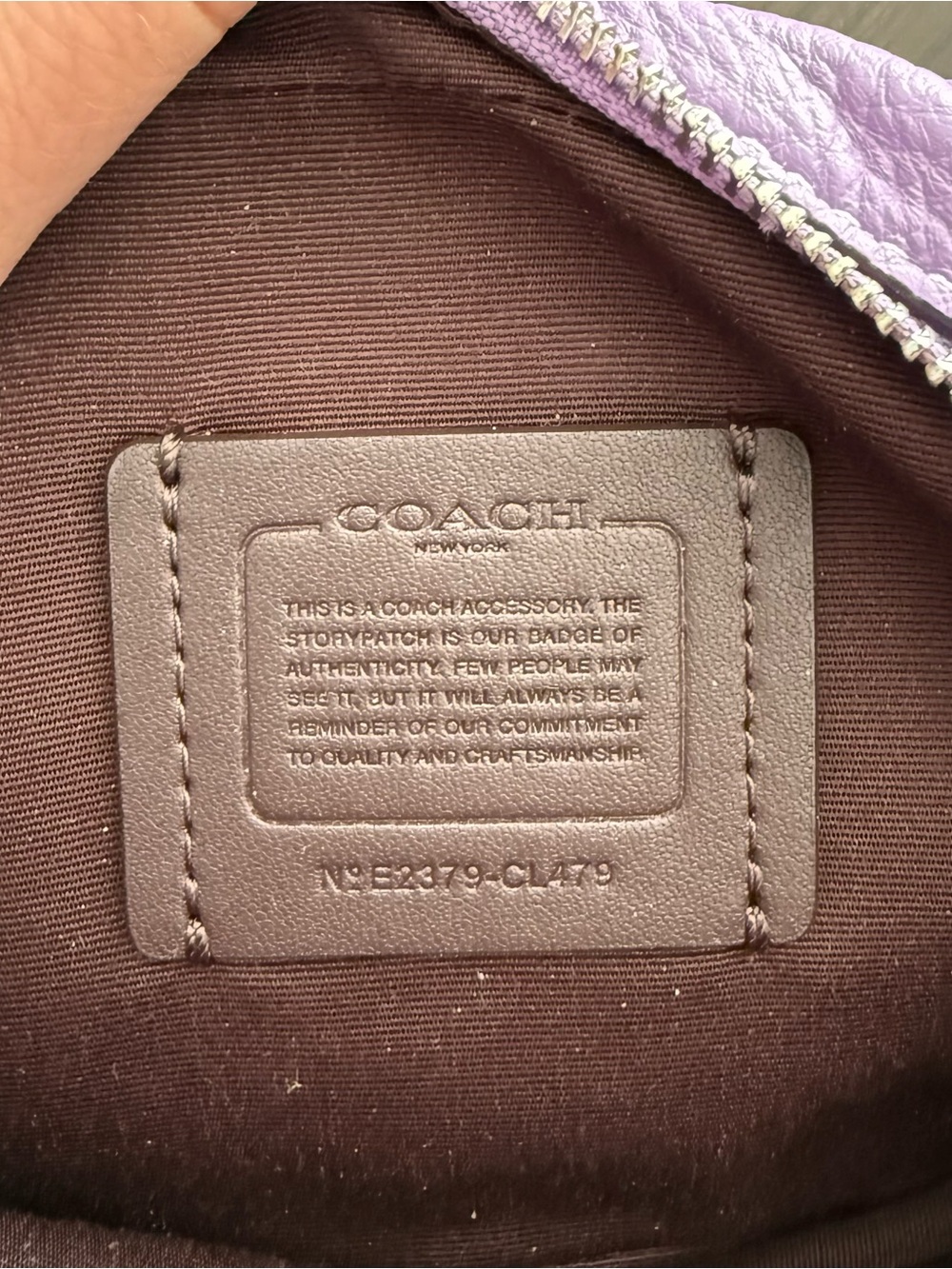 Coach Lavender Leather Belt Bag (small) - Picture 4 of 7